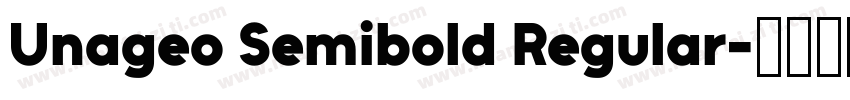 Unageo Semibold Regular字体转换